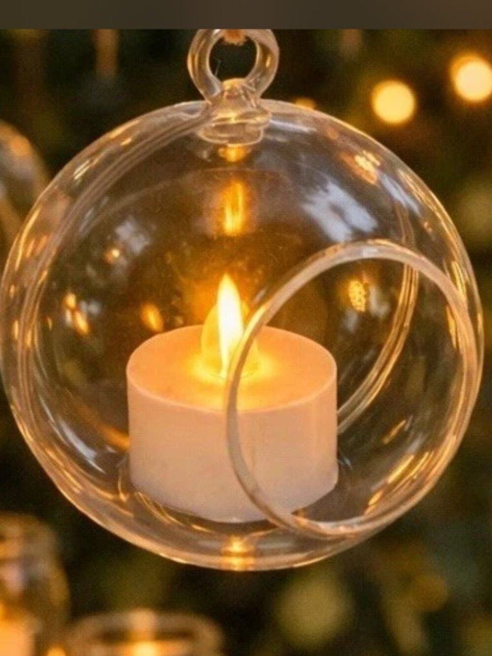 Hanging Acrylic Snap & Go Tea Light Holders 25 Pieces w/Flameless Tealight
